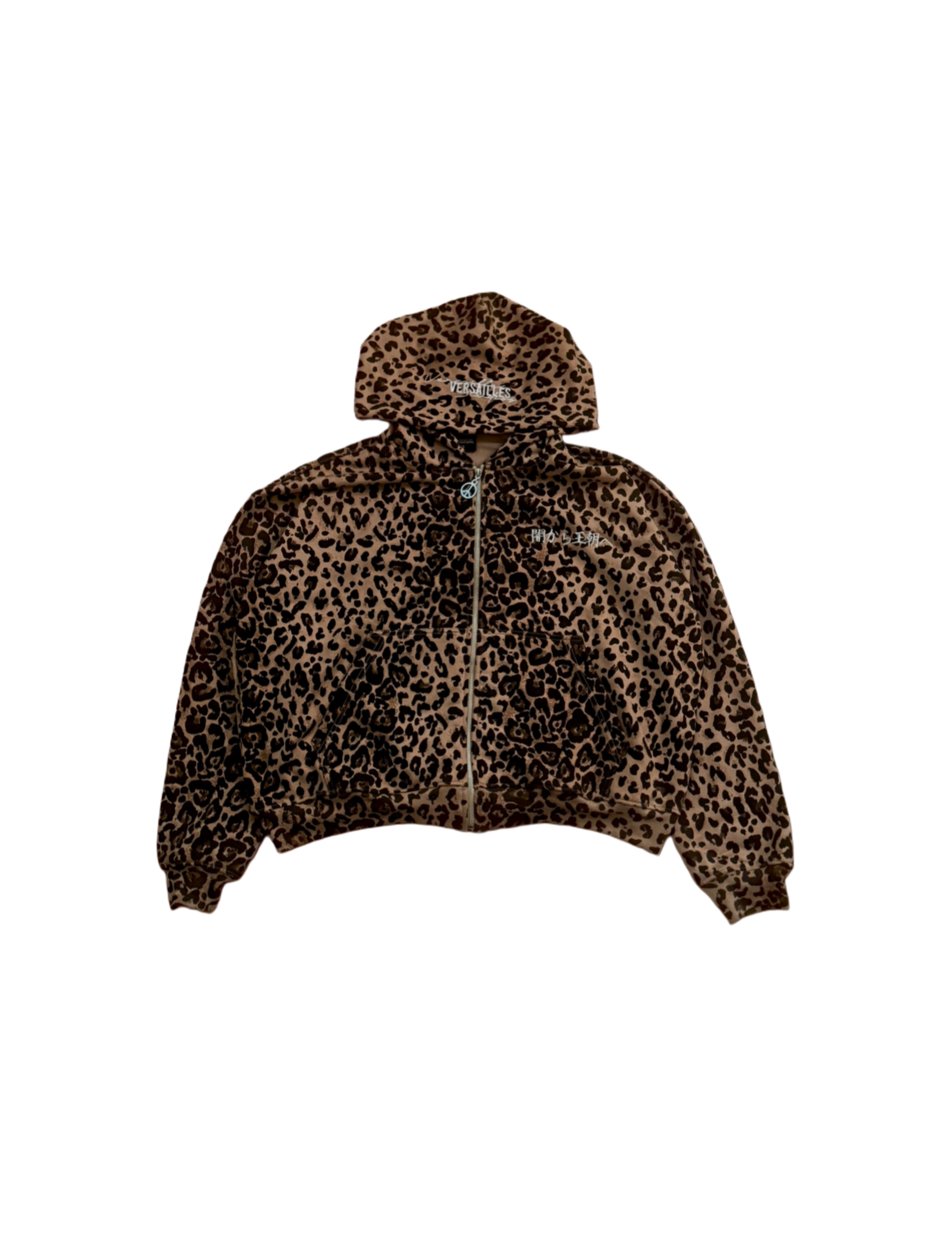 平成系 Leopard Layered Zip-up Hoodie フーディ Leopard Zip Up 