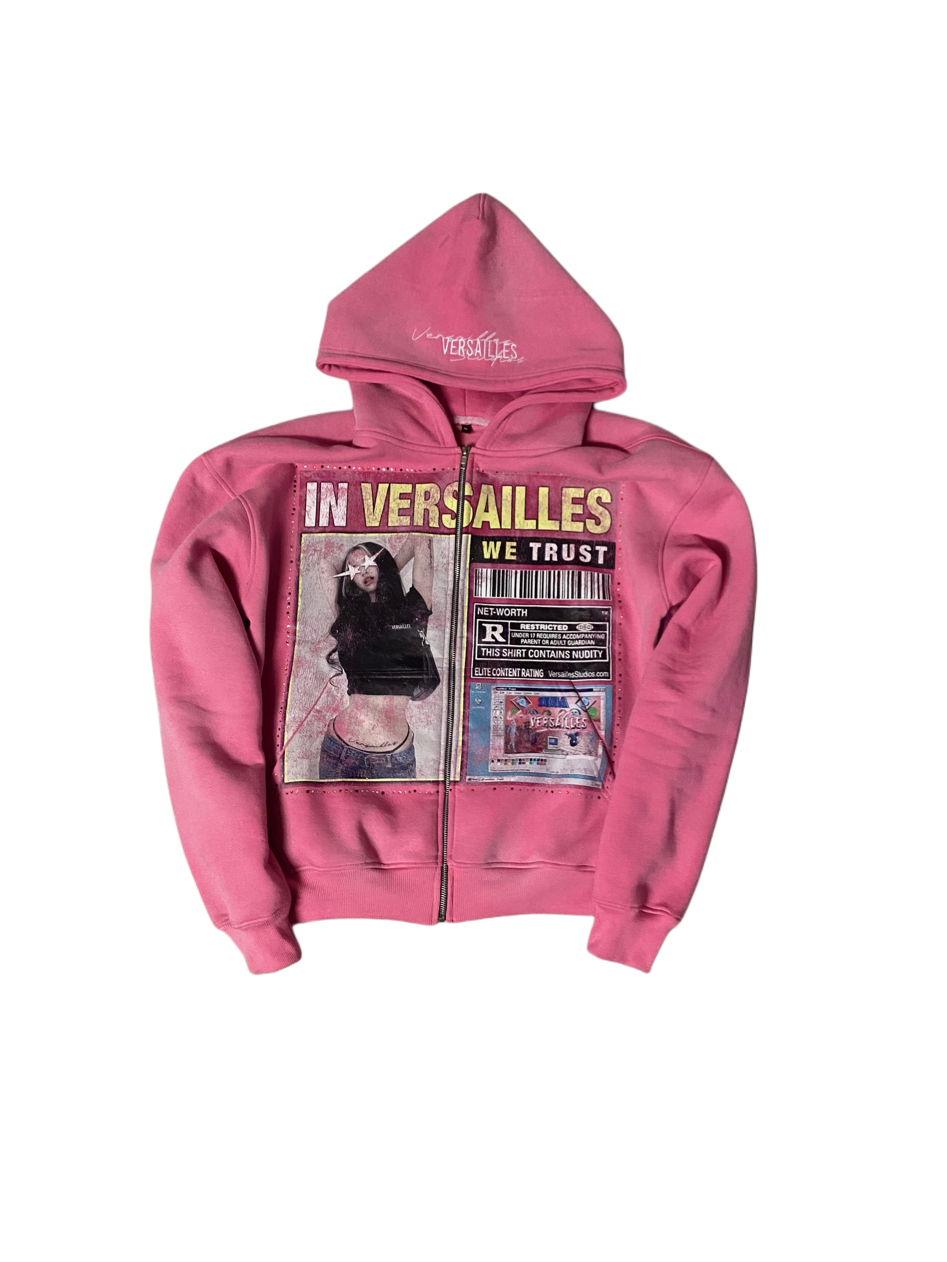 Pink “ In Versailles We Trust Zip”