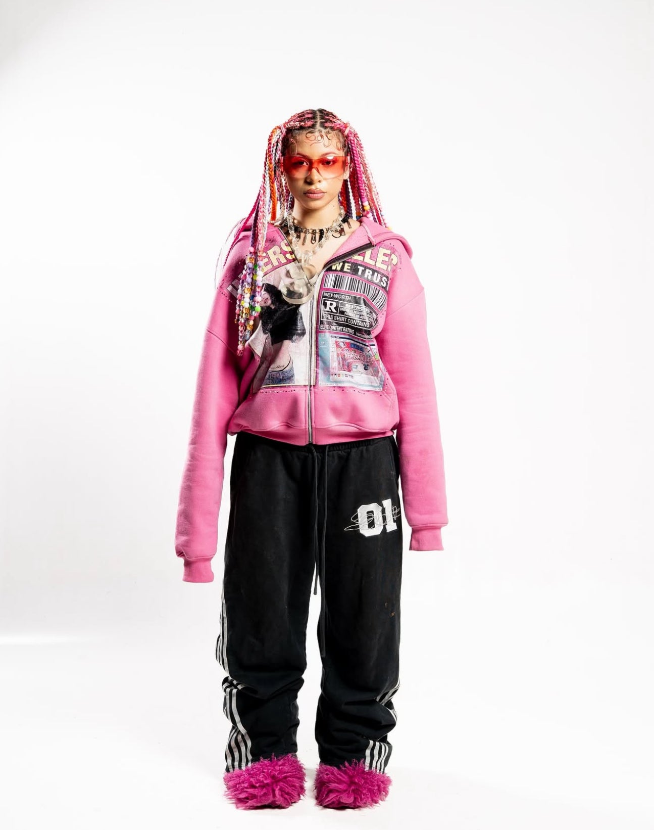 Pink “ In Versailles We Trust Zip”