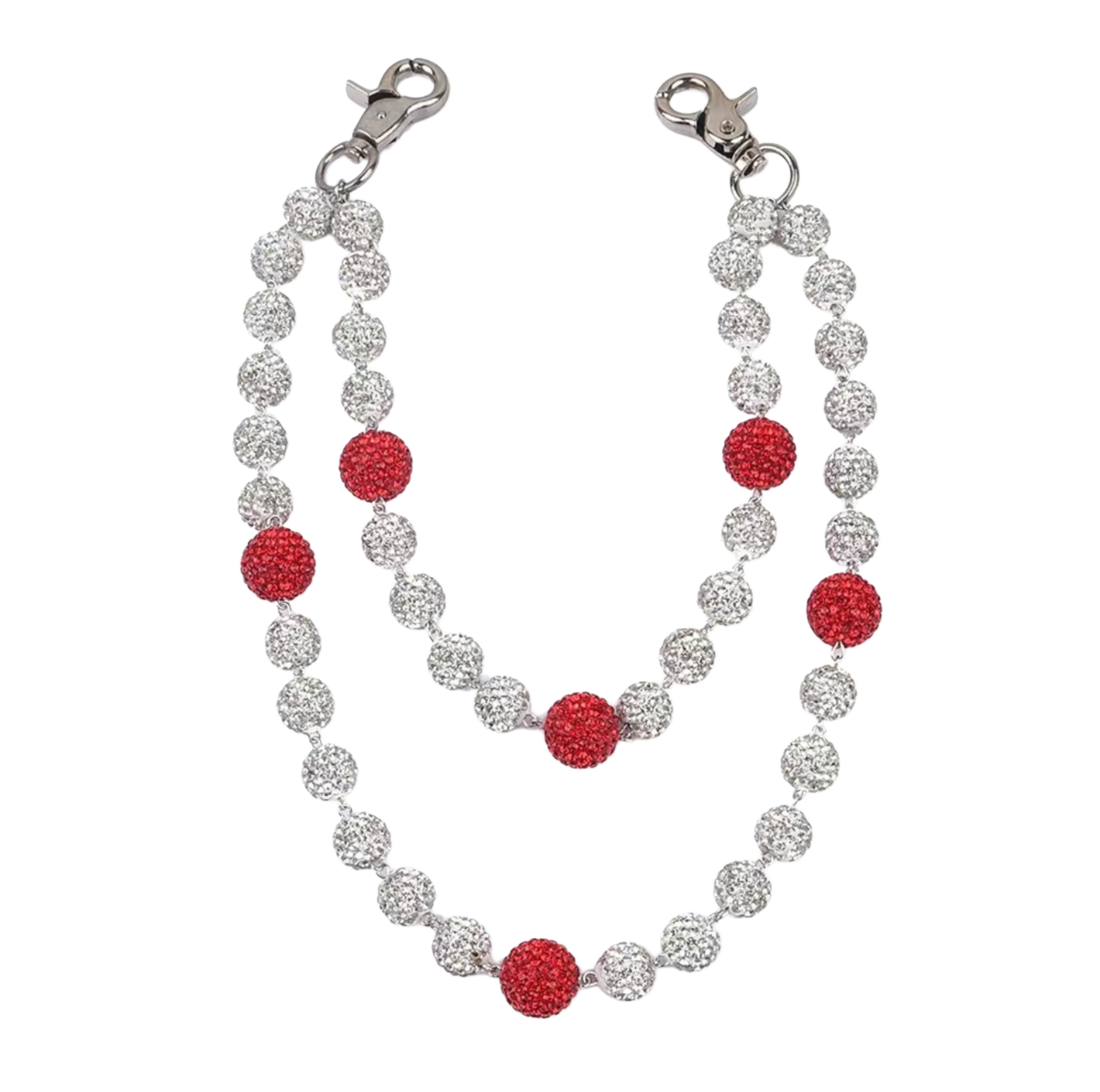 Red Crystal Jean Chain