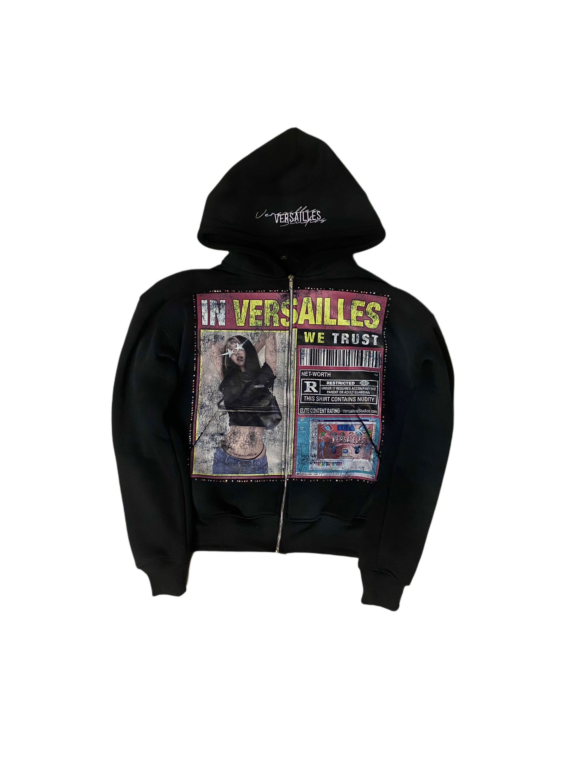 Black “In Versailles We Trust Zip Up”
