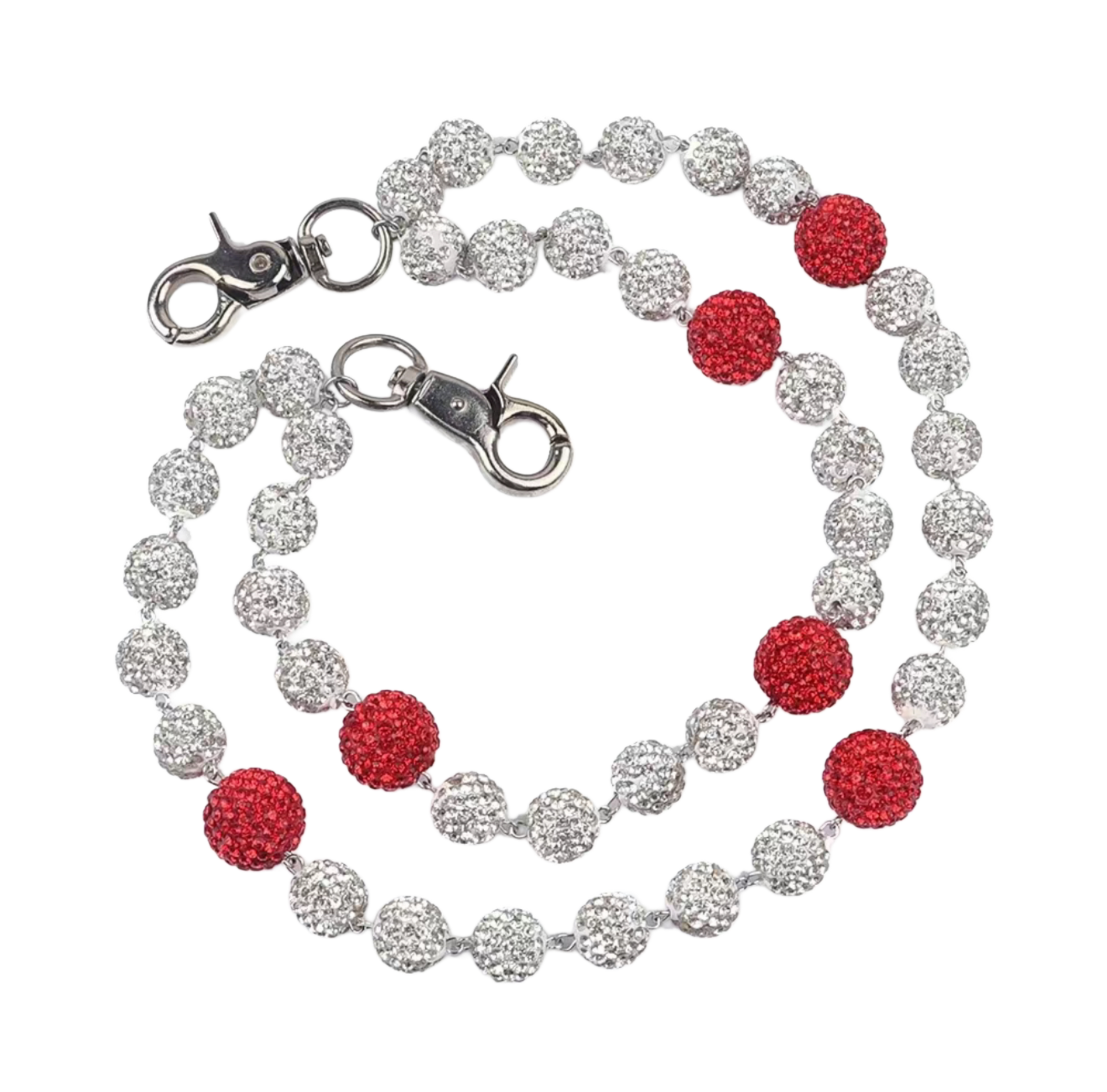 Red Crystal Jean Chain
